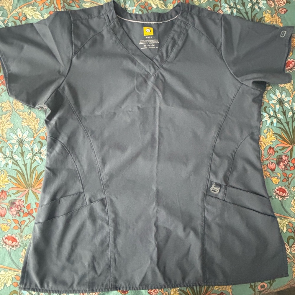 WonderWink Women’s Dark Gray V-Neck Scrub Top